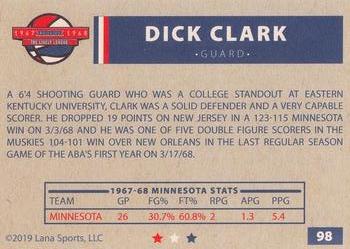 2020 Lana Sports ABA #98 Dick Clark Back
