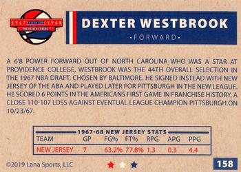 2020 Lana Sports ABA #158 Dexter Westbrook Back