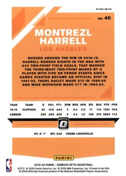 2019-20 Donruss Optic - Blue Velocity #40 Montrezl Harrell Back