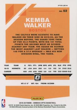 2019-20 Donruss Optic - Blue Velocity #52 Kemba Walker Back