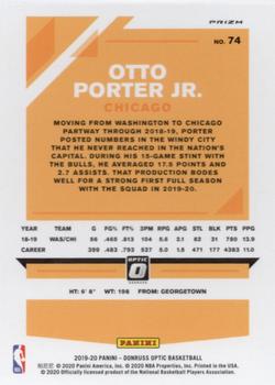 2019-20 Donruss Optic - Blue Velocity #74 Otto Porter Jr. Back
