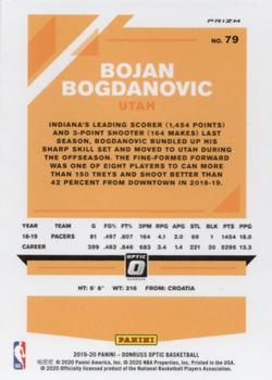 2019-20 Donruss Optic - Blue Velocity #79 Bojan Bogdanovic Back
