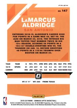 2019-20 Donruss Optic - Blue Velocity #147 LaMarcus Aldridge Back