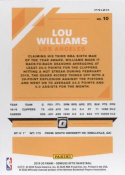 2019-20 Donruss Optic - Hyper Pink #10 Lou Williams Back