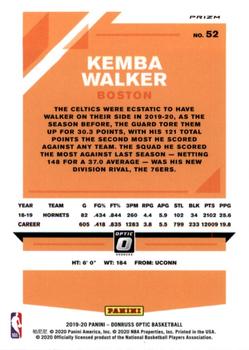 2019-20 Donruss Optic - Hyper Pink #52 Kemba Walker Back
