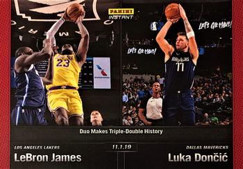 2019-20 Panini Instant NBA #28 LeBron James / Luka Doncic Front