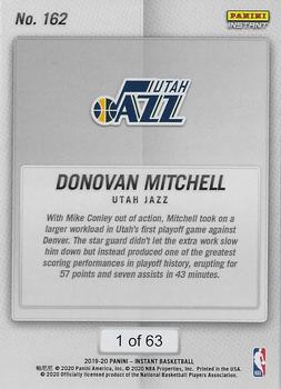 2019-20 Panini Instant NBA #162 Donovan Mitchell Back