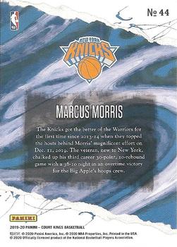 2019-20 Panini Court Kings #44 Marcus Morris Back