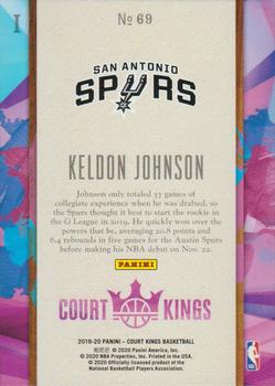 2019-20 Panini Court Kings #69 Keldon Johnson Back