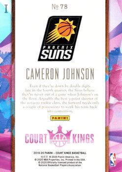 2019-20 Panini Court Kings #78 Cameron Johnson Back