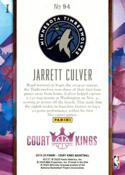 2019-20 Panini Court Kings #94 Jarrett Culver Back