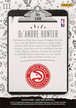 2019-20 Panini Court Kings #140 De'Andre Hunter Back