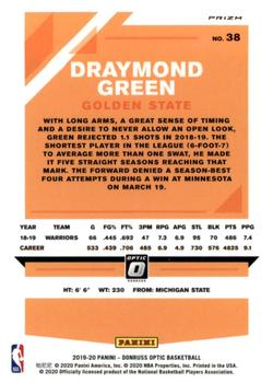 2019-20 Donruss Optic - Choice Red and Green #38 Draymond Green Back