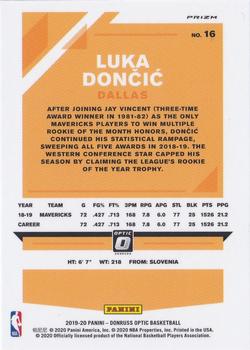 2019-20 Donruss Optic - Fanatics Factory Set (Silver Wave) #16 Luka Doncic Back
