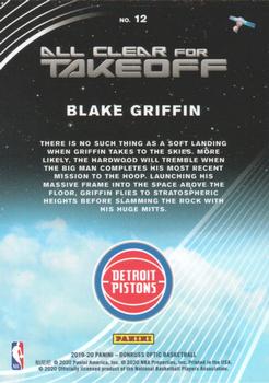 2019-20 Donruss Optic - All Clear for Takeoff #12 Blake Griffin Back
