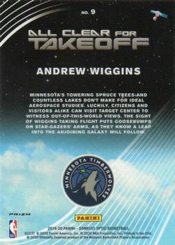2019-20 Donruss Optic - All Clear for Takeoff Holo Fast Break #9 Andrew Wiggins Back