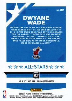 2019-20 Donruss Optic - All-Stars #20 Dwyane Wade Back