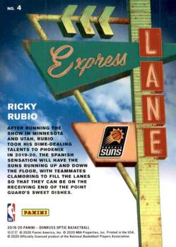 2019-20 Donruss Optic - Express Lane #4 Ricky Rubio Back