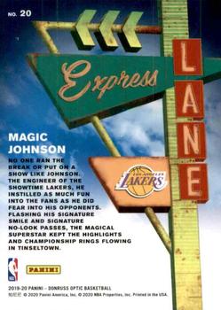 2019-20 Donruss Optic - Express Lane #20 Magic Johnson Back