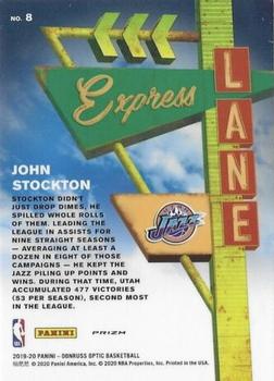 2019-20 Donruss Optic - Express Lane Holo #8 John Stockton Back
