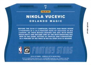 2019-20 Donruss Optic - Fantasy Stars Holo #7 Nikola Vucevic Back