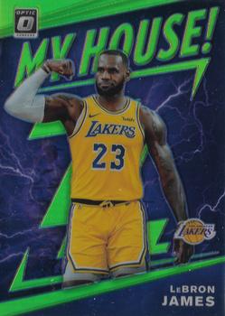 2019-20 Donruss Optic - My House! Lime Green #13 LeBron James Front