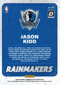 2019-20 Donruss Optic - Rainmakers #17 Jason Kidd Back