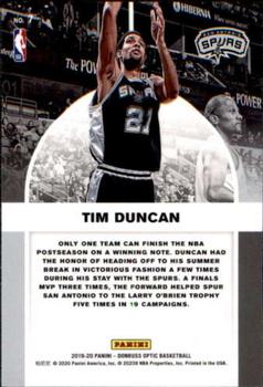 2019-20 Donruss Optic - Winner Stays #7 Tim Duncan Back