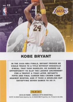 2019-20 Donruss Optic - Winner Stays #12 Kobe Bryant Back