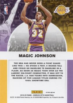 2019-20 Donruss Optic - Winner Stays Purple #1 Magic Johnson Back