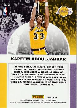 2019 Panini Contenders Winning Ticket #11 Kareem Abdul-Jabbar Milwaukee  Bucks Basketball Card