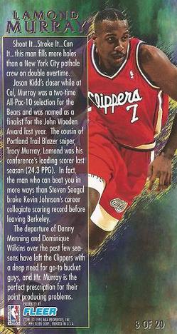1994-95 Jam Session - Rookie Standouts #8 Lamond Murray Back