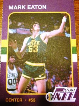 1983-84 Utah Jazz Stadium Give Away #NNO Mark Eaton Front