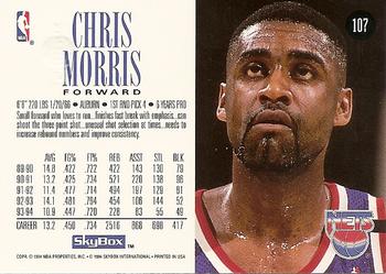 1994-95 SkyBox Premium #107 Chris Morris Back