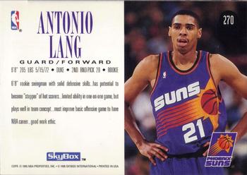 1994-95 SkyBox Premium #270 Antonio Lang Back