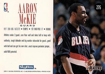 1994-95 SkyBox Premium #276 Aaron McKie Back