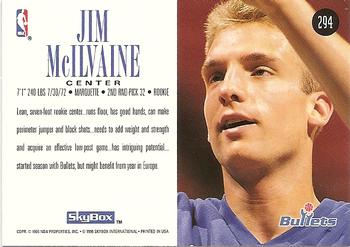 1994-95 SkyBox Premium #294 Jim McIlvaine Back
