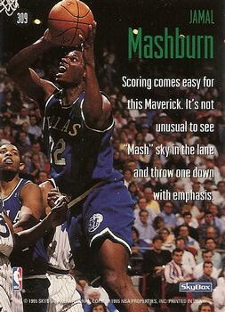 1994-95 SkyBox Premium #309 Jamal Mashburn Back