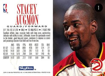 1994-95 SkyBox Premium #1 Stacey Augmon Back