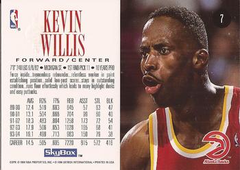 1994-95 SkyBox Premium #7 Kevin Willis Back