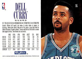 1994-95 SkyBox Premium #16 Dell Curry Back