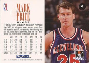 1994-95 SkyBox Premium #33 Mark Price Back
