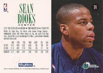 1994-95 SkyBox Premium #39 Sean Rooks Back