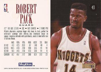 1994-95 SkyBox Premium #43 Robert Pack Back