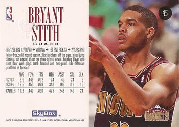 1994-95 SkyBox Premium #45 Bryant Stith Back