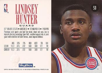 1994-95 SkyBox Premium #50 Lindsey Hunter Back