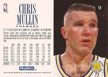 1994-95 SkyBox Premium #54 Chris Mullin Back
