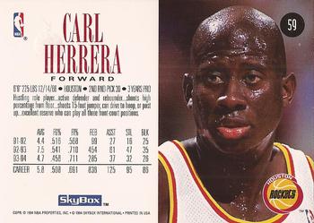 1994-95 SkyBox Premium #59 Carl Herrera Back