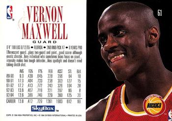 1994-95 SkyBox Premium #61 Vernon Maxwell Back