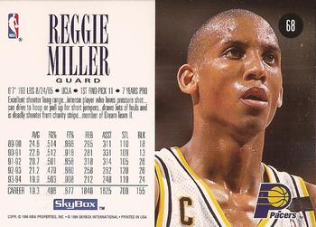 1994-95 SkyBox Premium #68 Reggie Miller Back